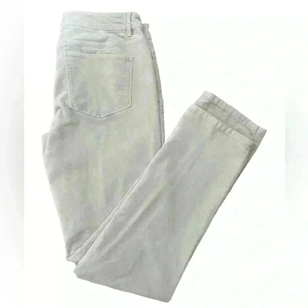 J. Jill Pants Womens 6 Corduroy Cream Beige Straight Leg Stretchy Cotton